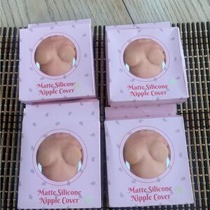Set of 4 Matte Silicone Nipple Covers - Nude Beige | Discreet Adhesive Pasties